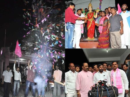 సంబరం: 108లో జైతెలంగాణ, జానాకు స్వీట్ (పిక్చర్స్)