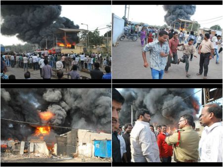  అగ్ని ప్రమాదం: ప్రాణభయంతో పరుగో పరుగు (పిక్చర్స్)