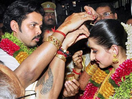 జైపూర్ అమ్మాయి మెడలో తాళి కట్టిన శ్రీశాంత్