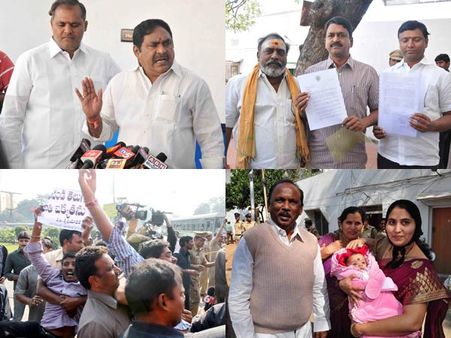 ముద్దుల బాబుతో అసెంబ్లీకి చంద్రావతి, ఉద్రిక్తం(పిక్చర్స్)