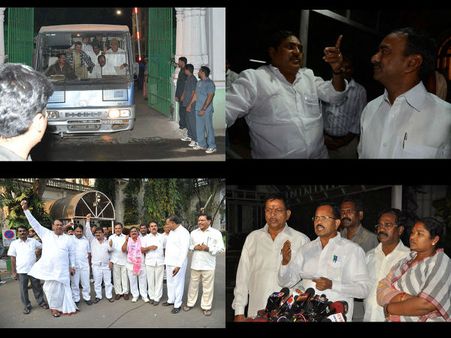 టి అరెస్ట్: ఫోన్లో హరీష్, ఈటెలతో ఎర్రబెల్లి (పిక్చర్స్)