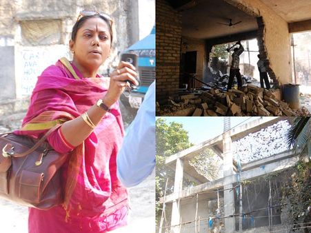 వైయస్ జగన్ మేనమామ ఇంటి కూల్చివేత (పిక్చర్స్)