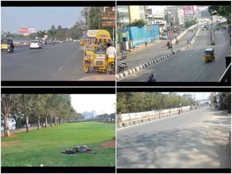 సంక్రాంతి: సేద దీరిన హైదరాబాద్ రోడ్లు (పిక్చర్స్)