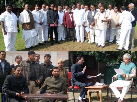 కెసిఆర్ ఢిల్లీ షో: కాంగ్రెస్‌తో పొత్తుకే (పిక్చర్స్)