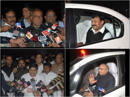 ఆవేశంగా లగడపాటి ఔట్, కావూరి మౌనం(పిక్చర్స్)