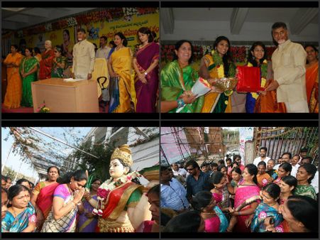 లక్షలొచ్చేలా చేస్తా: టిడిపి ఆఫీస్‌లో నాగ్ భార్య (పిక్చర్స్)