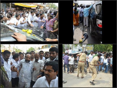  ఓ మహిళ ప్రతిఘటన!: కృష్ణయ్యపై దాడి (పిక్చర్స్)