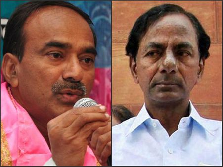 'మోడీ'తో కుట్ర: కెసిఆర్, ఈటెల కారుపై గ్రామస్థుల దాడి
