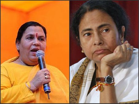 మమతకు తప్పిన ప్రమాదం: హడలెత్తించిన ఉమాభారతి