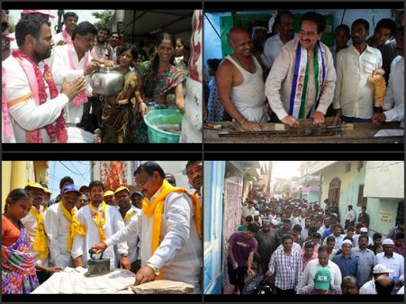 ప్రచారంలో దోశ వేసి: శోభకి మాజీడిజిపి నివాళి(పిక్చర్స్)