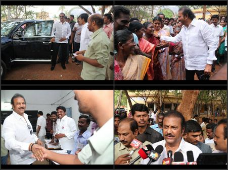 హల్‌చల్: ఓటేసిన మోహన్ బాబు ఫ్యామిలీ (పిక్చర్స్)