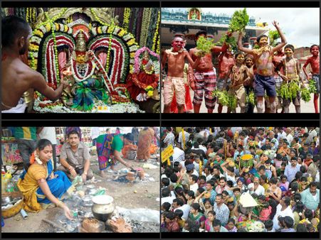 గంగమ్మ జాతరలో మోహన్‌బాబు: జగన్ కోసం(పిక్చర్స్)