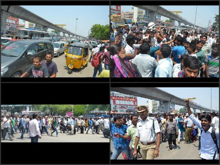 చలాన్: ఎస్ఐలపై దాడి, మహిళల ఆందోళన(పిక్చర్స్)