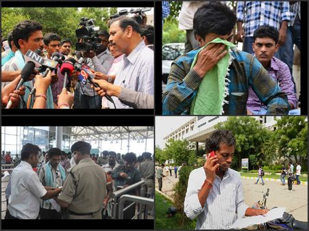 ట్రాజెడీ: కళాశాల వద్ద కన్నీరు మున్నీరు (పిక్చర్స్)