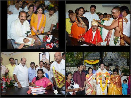 ఒకేరోజు 8మంది మినిస్టర్స్, పక్కన కృష్ణంరాజు(పిక్చర్స్)