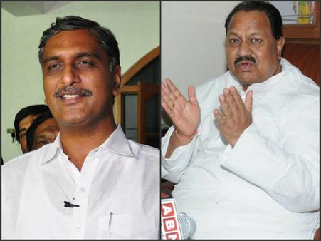 డీఎస్, హరీష్‌ల వాగ్వాదం: పోటీ నుండి కాంగ్రెస్ ఔట్