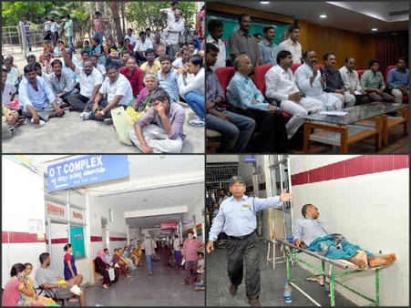 మంత్రుల చర్చలు: తగ్గిన జూనియర్లు డాక్టర్లు (పిక్చర్స్)