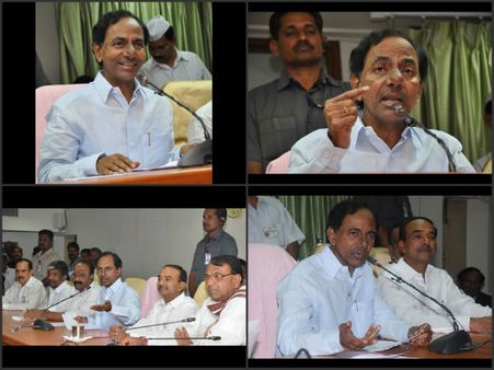 కేసీఆర్ సంచలనం: 'ఏపీ' షాక్, హావభావాలు (పిక్చర్స్)