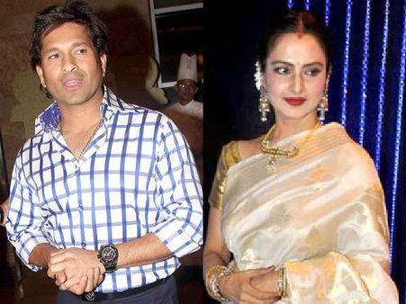 టెండూల్కర్ మూడు సార్లు, రేఖ వారం రోజులు