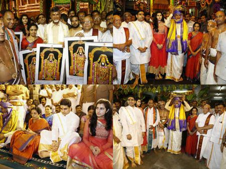 శ్రీవారే కాపాడారు: కుటుంబ సమేతంగా బాబు (పిక్చర్స్)