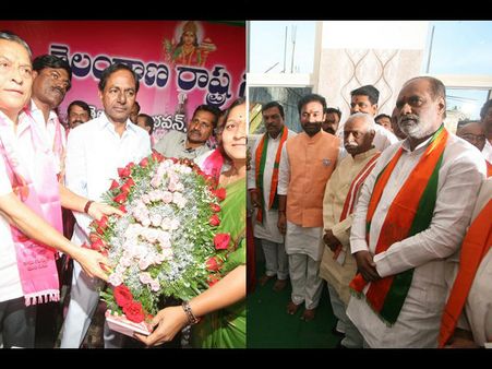 తెరాసలోకి కవిత, బీజేపీలోకి రజనీ (పిక్చర్స్)