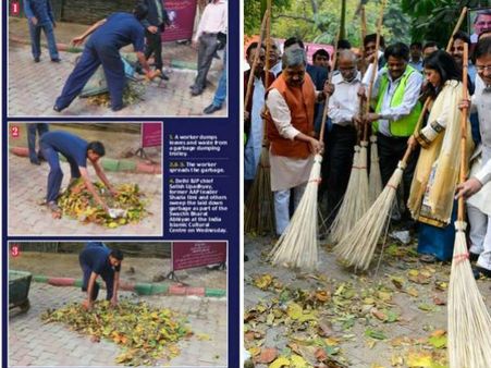 మోడీకి షాక్: చెత్త తెచ్చి వేస్తే, బీజేపీ చీఫ్ క్లీనింగ్