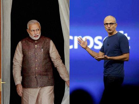 వీరే టాప్: మోడీ 'టైమ్', యాహూలో ముఖేష్ అంబానీ, సత్య నాదెళ్ల