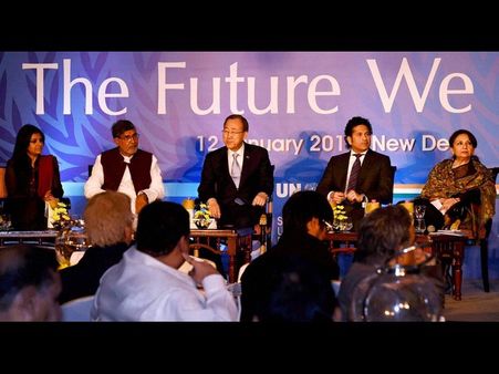 ఢిల్లీలో 'యంగ్ @70' కార్యక్రమంలో సచిన్, సత్యార్ధి (ఫోటోలు)