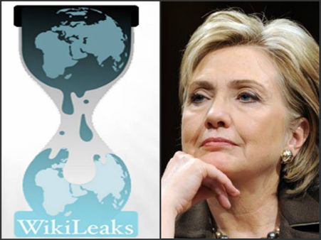 అమెరికా అధ్యక్ష బరిలో హిల్లరీ: లోగో దొంగిలించారని వికీలీక్స్ షాక్