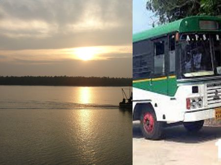 భద్రాచలం వద్ద గోదావరిలో పడిన ఆర్టీసీ బస్సు, ఒకరి మృతి