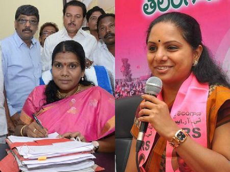 తగ్గు!: కవితపై సుజాత నిప్పులు, జగన్ సాయం కేసీఆర్ కోరడమా
