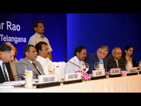 సింగపూర్‌ను మించిన పాలసీ: సిఐఐలో కెసిఆర్, పారిశ్రామికవేత్తల ప్రశంస(పిక్చర్స్)