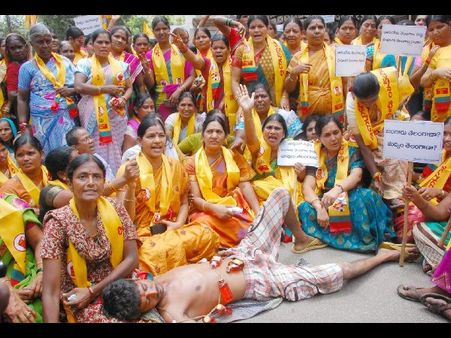 ఆపేస్తామంటే లోపలేస్తాం: తలసాని, ఏడుస్తుంటే తెలుగు మహిళ అరెస్ట్ (పిక్చర్స్)