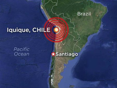 చిలీలో భూకంపం: 5గురు మృతి, పక్కదేశాలు అప్రమత్తం