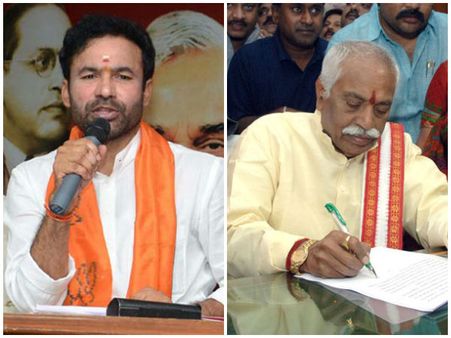 కెసిఆర్ తప్పు చేశారు, చాలామందిలో నిజాం లక్షణాలు: బిజెపి, టిడిపి ధర్నా (పిక్చర్స్)