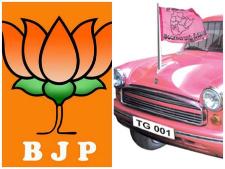 ప్రోటోకాల్ వివాదం: బీజేపీ, టీఆర్ఎస్ కార్యకర్తల మధ్య వాగ్వాదం, తోపులాట