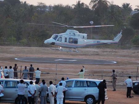 అమరావతి శంకుస్థాపన: 16 హెలికాప్టర్లు, 9 హెలిప్యాడ్లు సిద్ధం