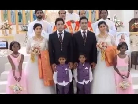 ఈ పెళ్లి వేడుకలో అందరూ కవలలే!(వీడియో)