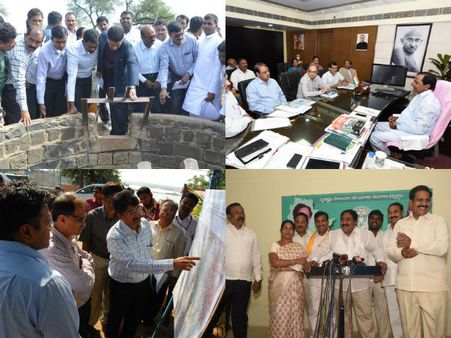 జిల్లాల్లో కేంద్ర కరువు బృందం పర్యటన: తక్షణ సాయం చేయాలన్న కెసిఆర్(పిక్చర్స్)