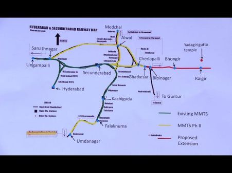 యాదాద్రి దాకా ఎంఎంటిఎస్ రైలు: సురేష్ ప్రభుకు కెసిఆర్ లేఖ