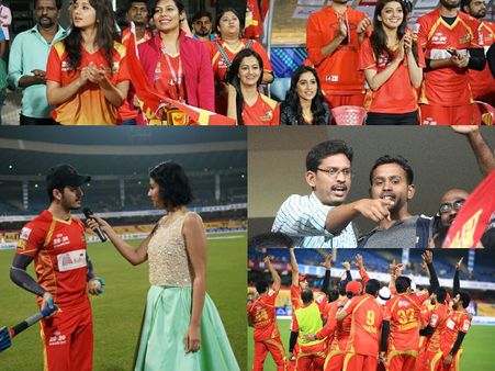 సిసిఎల్‌లో 'తెలుగు' గెలుపు: రెజినా-తాప్సీ సెల్ఫీ, ఫ్యాన్స్ హంగామా (పిక్చర్స్)