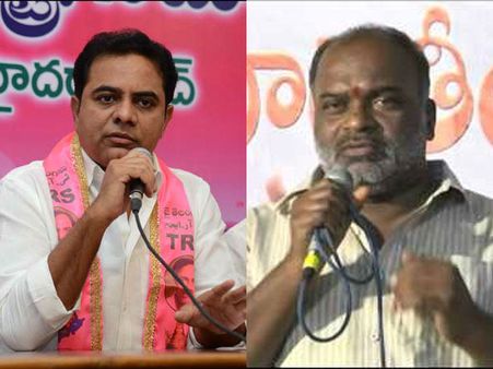 ఏం అడగకుండా కారెక్కిన కృష్ణ, టిడిపిలో అర్ధనగ్న ప్రదర్శన: కెటిఆర్, 'కామెంట్ చేస్తారు కానీ'