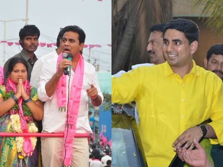 రోడ్డెక్కి వారసుల 'లోకల్' వార్: బాబు 'అభివృద్ధి'ని ఒప్పుకున్న కెటిఆర్! (పిక్చర్స్)