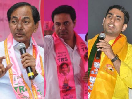 సర్వేలూ మావైపే: కెసిఆర్ ప్రకటనపై కెటిఆర్ ఆశ్చర్యం, ‘లోకేశ్ ఇక్కడ పోటీ చేస్తారా?’