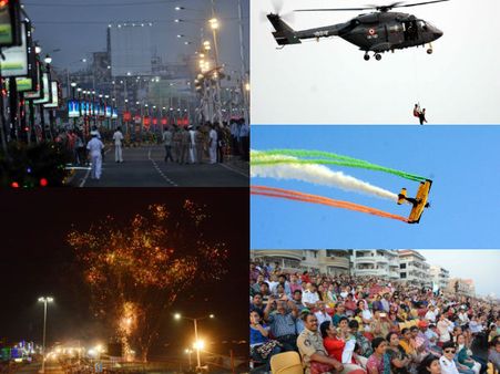 ఇంటర్నేషనల్ ఫ్లీట్ రివ్యూ: సరికొత్త అందాలు, వైజాగ్ బీచ్‌లో సందడి (ఫోటోలు)