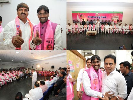 కెటిఆర్ సూచన: మేయర్‌కు డిప్యూటీ వంగి నమస్కారం (పిక్చర్స్)