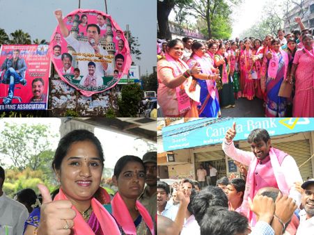 హైదరాబాద్ ‘బాద్‌షా’ కెటిఆర్: రామ్మోహన్‌కు నారాయణమూర్తి అభినందనలు(పిక్చర్స్)