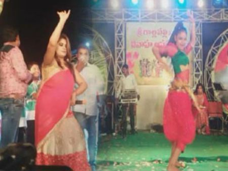 అన్నవరం సత్యదేవుని సన్నిధిలో అశ్లీలంగా చిందులు