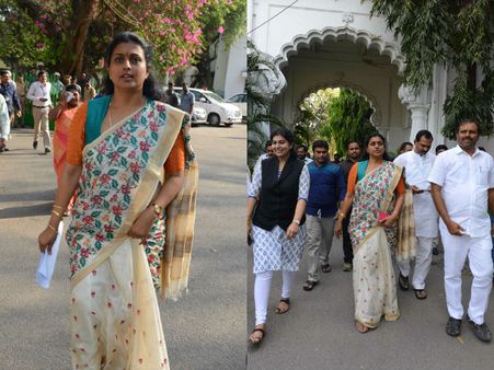 రోజా హైడ్రామా: హైకోర్టు నుంచి అసెంబ్లీకి (పిక్చర్స్)