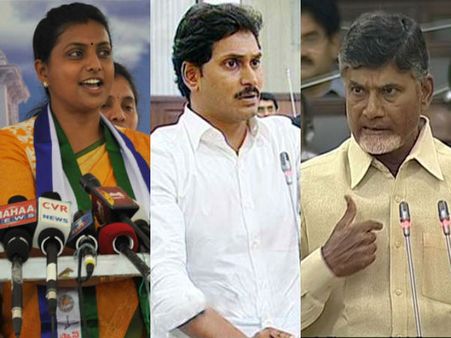 రోజా సస్పెన్షన్‌పై బాబు ట్విస్ట్, జగన్ హెచ్చరిక: తప్పొప్పుకుంటూ '212' ఆయుధం